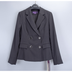 米欧N高端大牌女装折扣专柜正品3860时尚通勤双排扣短款西装外套