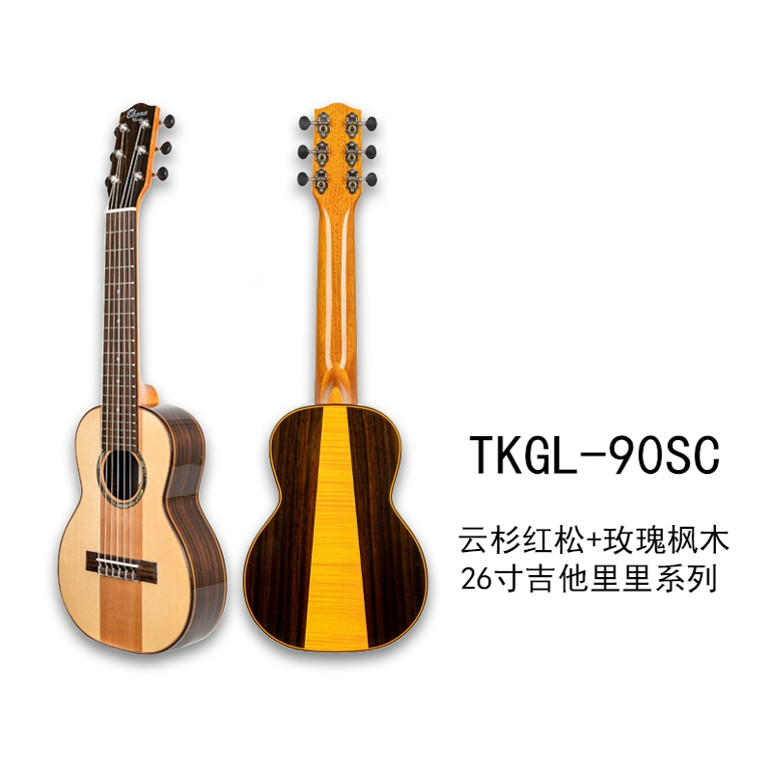 美国OHANA TKGL-90SC 26寸全单吉他里里6弦小吉他