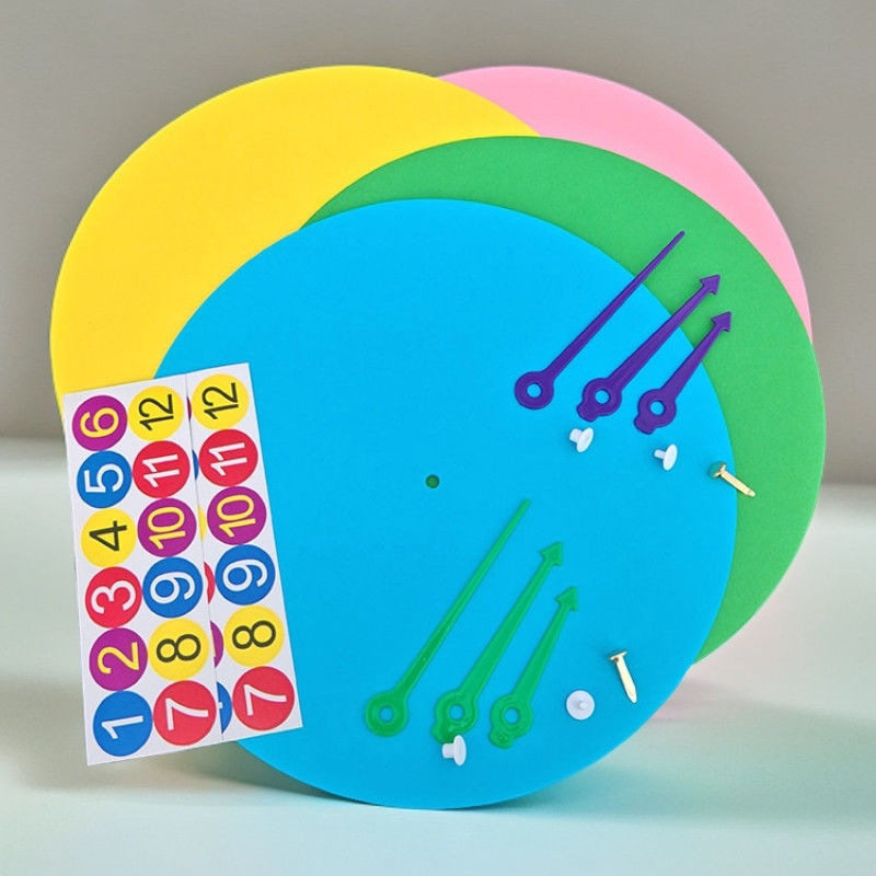 幼儿园小学生创意自制儿童模型手工教具时钟材料包diy制作钟表