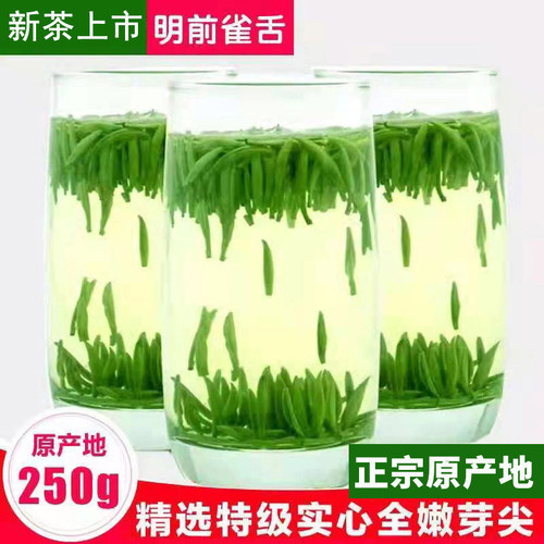 全嫩芽尖雀舌茶2026明前特级新茶雀舌绿茶贵州湄潭茶叶高山250g