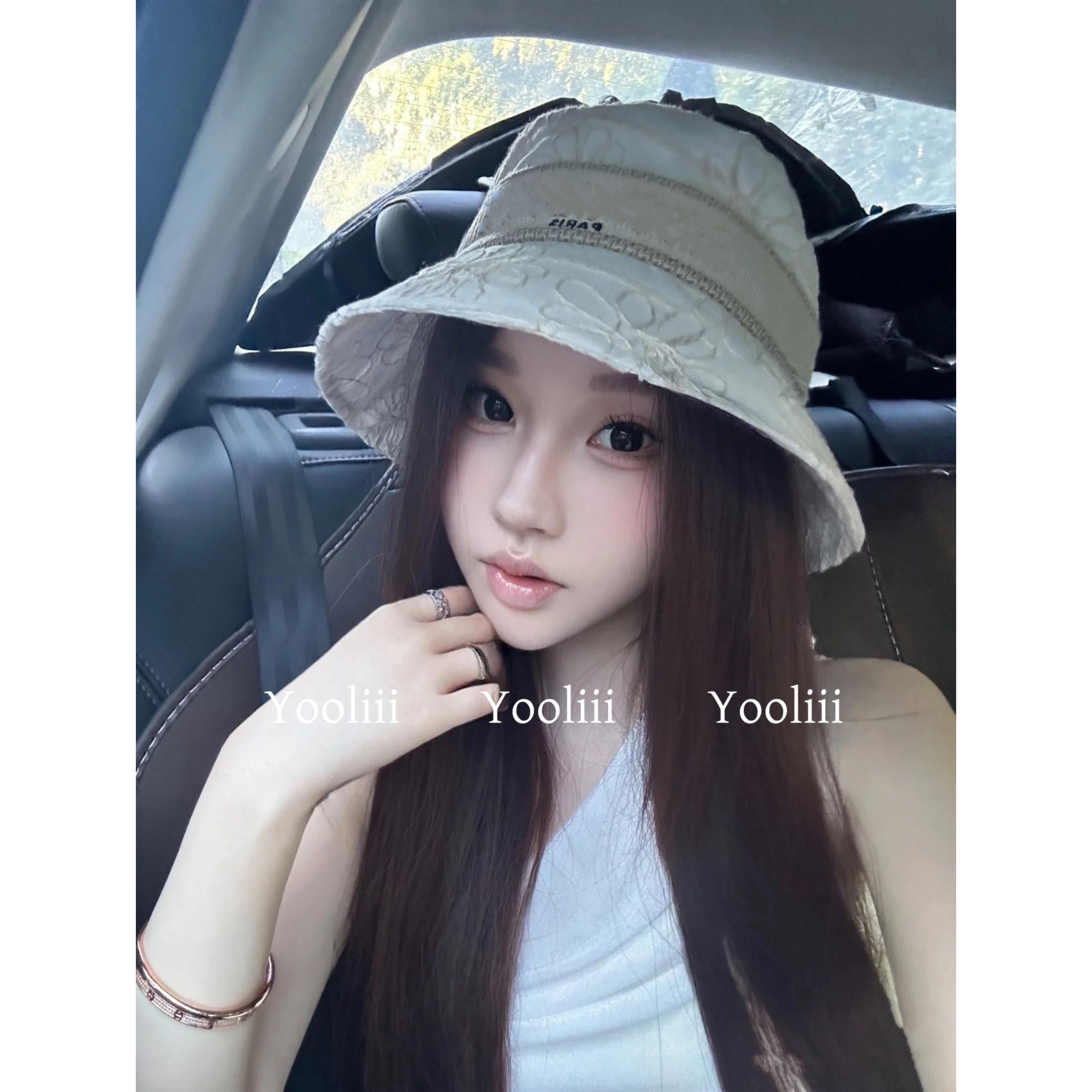 字母渔夫帽子盆帽女