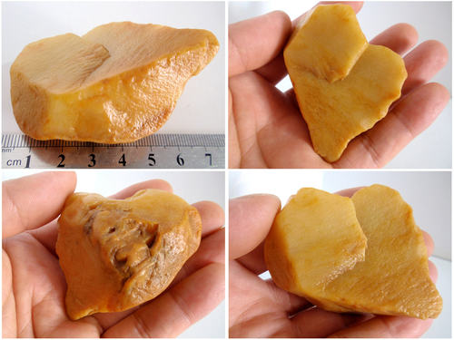 黄龙玉原石《心》黄蜡石 籽料雕料山流水料把件挂件摆件-特价6080