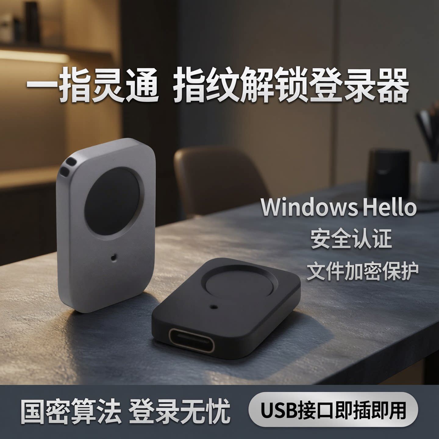 一指灵通指纹解锁登录器Windows hello安全密码箱文件加密软件USB