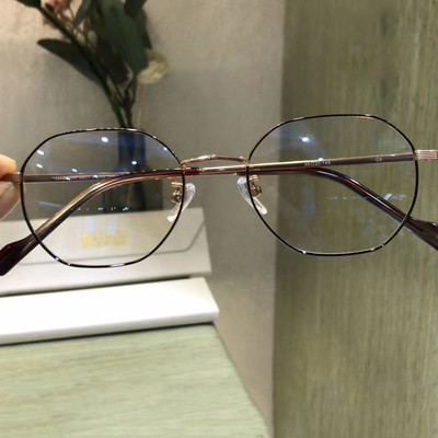 多边形小脸配近视防蓝光眼镜架