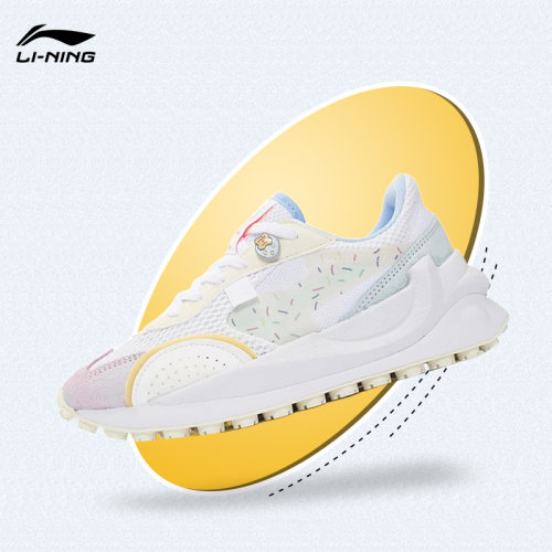 Lining/李宁正品92方圆女子时尚复古透气低帮休闲运动鞋AGCS108