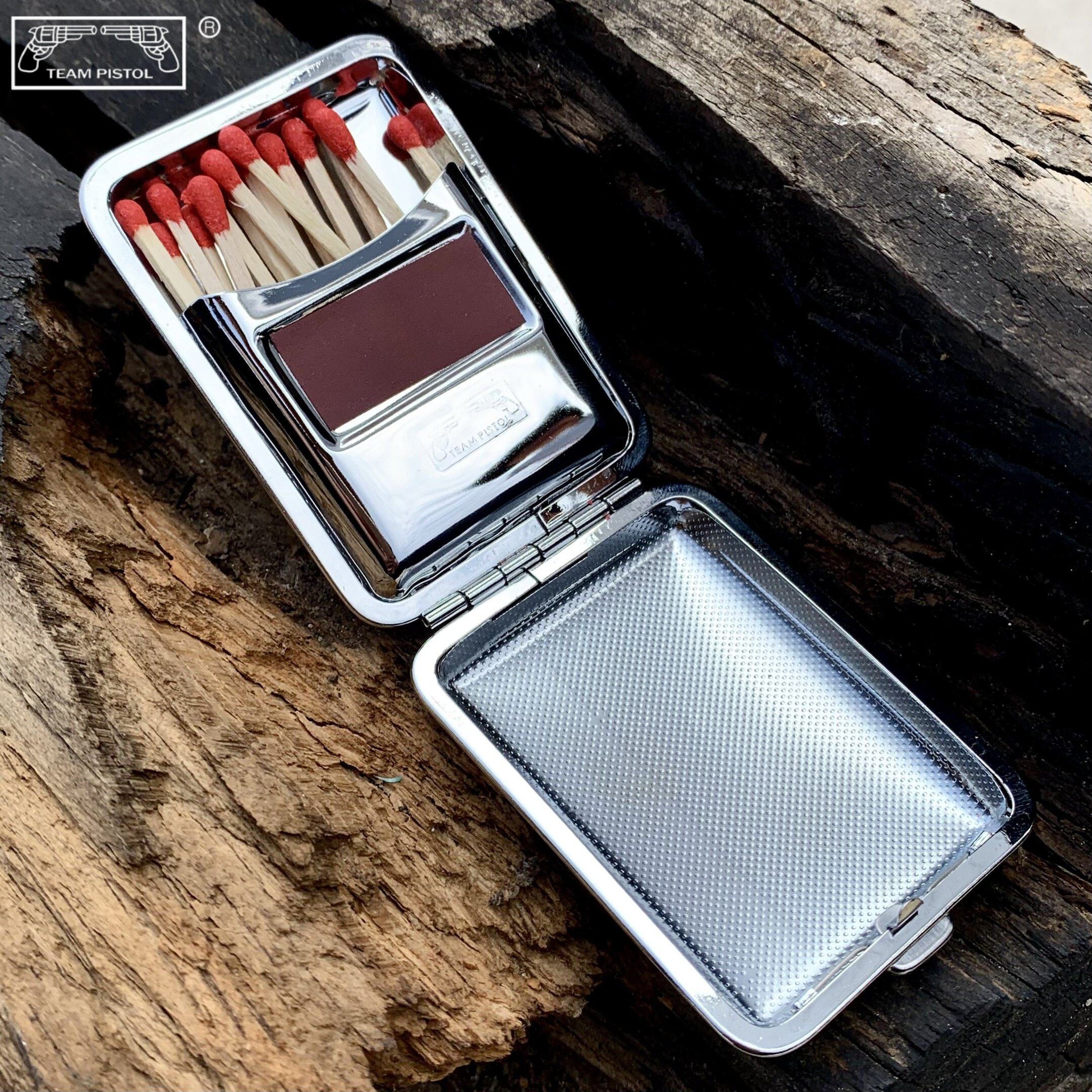 双枪金属火柴盒复古老式火柴怀旧