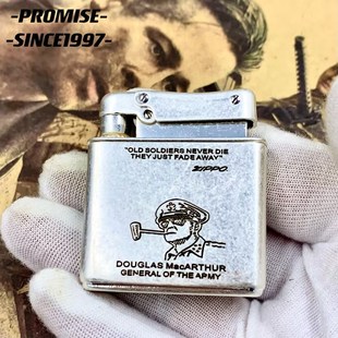 百诚百诺006古银磕头机黄铜电镀煤油打火机刻图麦克阿瑟哈雷骆驼