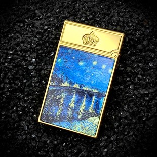 calroies卡路侧滑气体打火机彩绘商务奢华个性创意复古送男友礼物