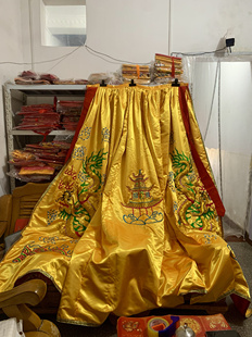 2.35米高下摆4米宽双龙披风佛像玉皇大帝保生大帝披肩佛衣佛袍