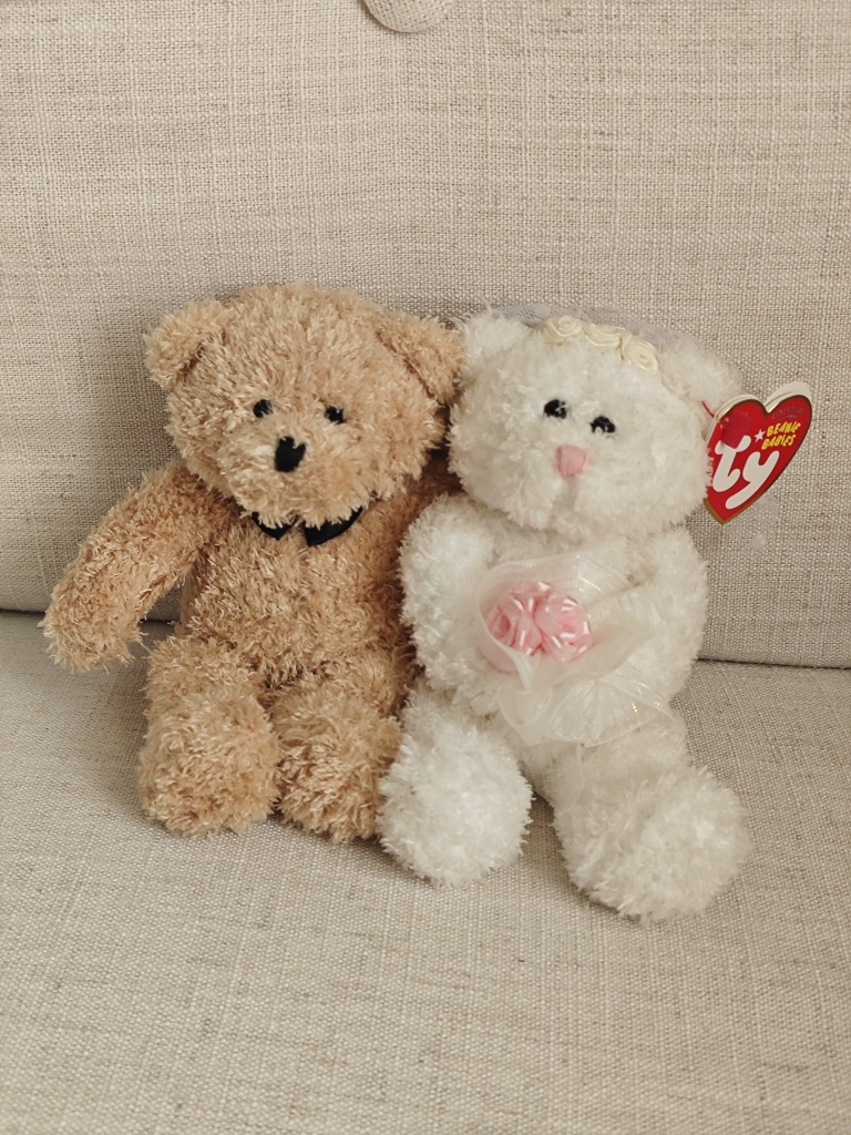 TY婚礼对熊婚礼泰迪熊毛绒玩具压床娃娃结婚新婚礼物公仔送礼佳品