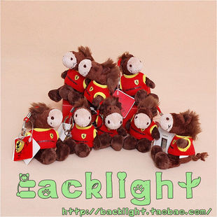 德国NICI正品 Ferrari法拉利马钥匙扣生日礼物毛绒玩具小公仔挂饰