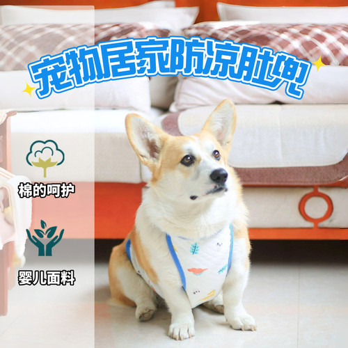 狗狗纯棉肚兜护肚衣薄款透气舒适柯基泰迪金毛防掉毛春夏款衣服