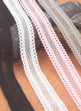 18mm网眼弹力带 优质镂空松紧带婚庆包装带 蕾丝花边 婴儿发带