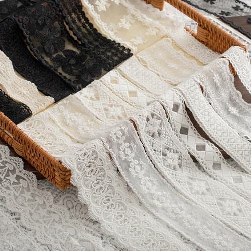 双边网纱刺绣蕾丝花边带 DIY手工服装森系丝带织带辅料-封面