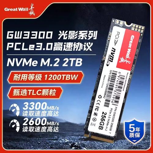 长城GW3300M2固态硬盘NVMe协议台式机笔记本电脑固态硬盘预装系统