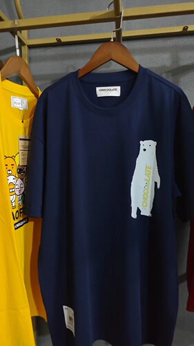 it纯棉短袖藏青宽松青春夏季流行