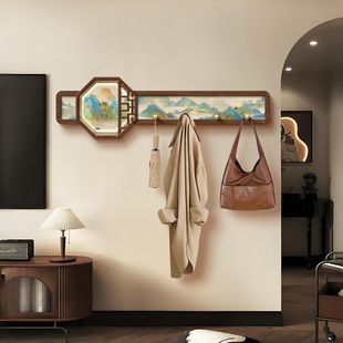 挂衣钩收纳置物架衣帽架中古风装饰挂衣架千里江山图宋代美学挂钩