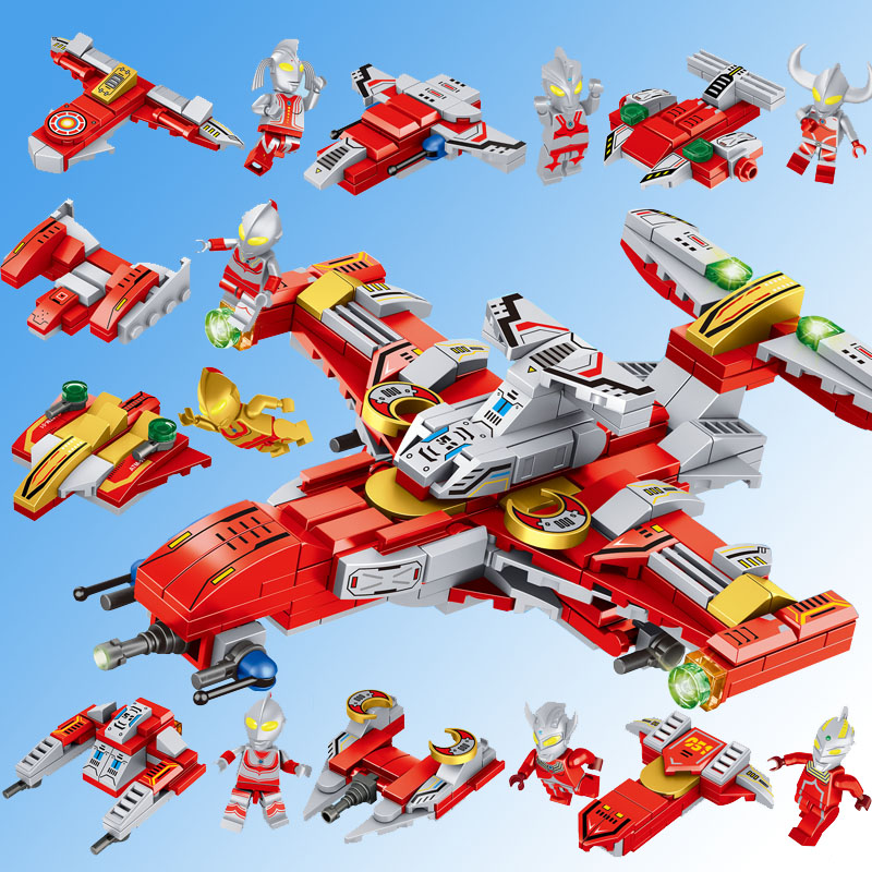 潘洛斯奥特曼机甲积木战机人仔