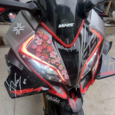 适用春风450SR车头大灯立体桃花