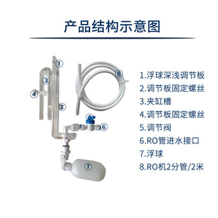海水鱼缸 水族箱免电力浮球自动补水器 浮球阀补水器 接ro机