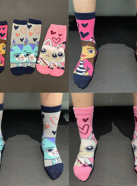 尾货gabby dollhouse儿童袜子女盖比的娃娃屋女童中筒袜女孩袜子