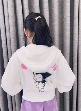 瑕疵primark牌子库洛米衣服kuromi童装女童白色外套短款外搭开衫