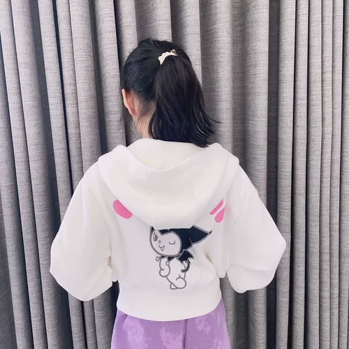 女童白色外套短款外搭开衫