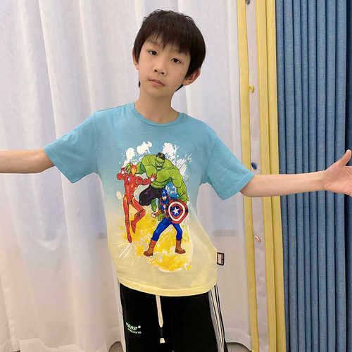 儿童纯棉男童短袖t恤2024新款