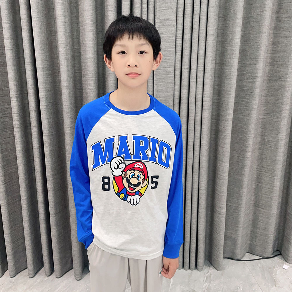 马里奥衣服儿童男童早秋上衣