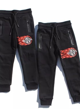断码98-104码primark男童长裤秋冬款hotwheels风火轮儿童黑色裤子