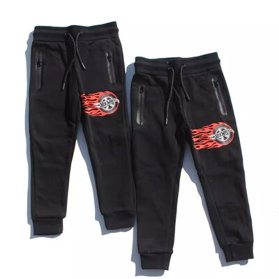 断码98-104码primark男童长裤秋冬款hotwheels风火轮儿童黑色裤子