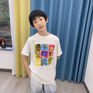 瑕疵外贸尾货兄妹装一大一小星球大战服装男童短袖t恤男孩上衣
