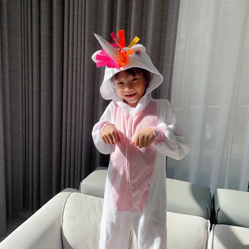 独角兽衣服儿童女童连体衣