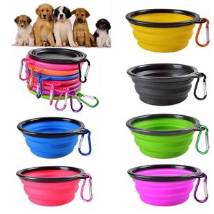 Collapsible Pet travel bowl Pet Soft Dog Bowl Folding Silico