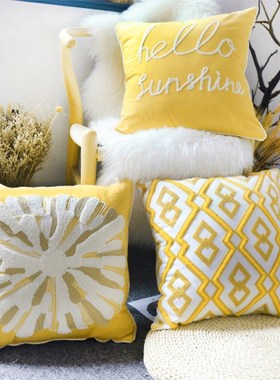 Decorative Pillows For Sofa Cushion Embroidered pillowcase新