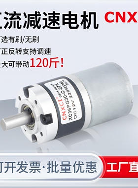 36-3530直流行星减速电机大扭力有刷无刷电机12V24伏微型调速马达