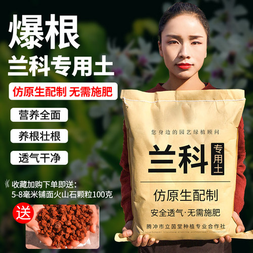 兰花土专用土透气家用石斛蝴蝶兰