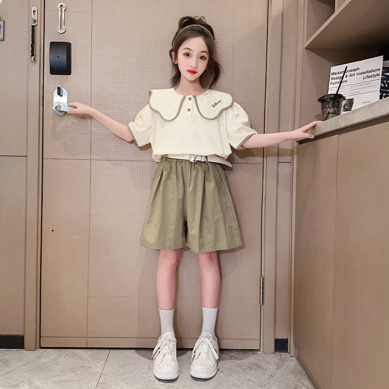 大童女装一米二三四五六年级七八九十岁小孩夏季衣服洋气休闲套装