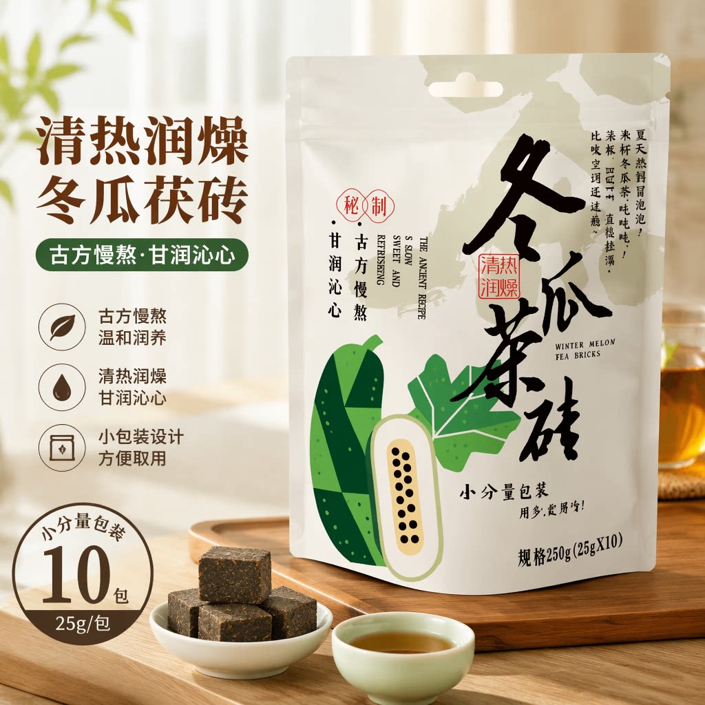 台湾风味冬瓜茶砖独立小袋包装颗粒旅行装250g奶茶店饮料浓缩糖浆