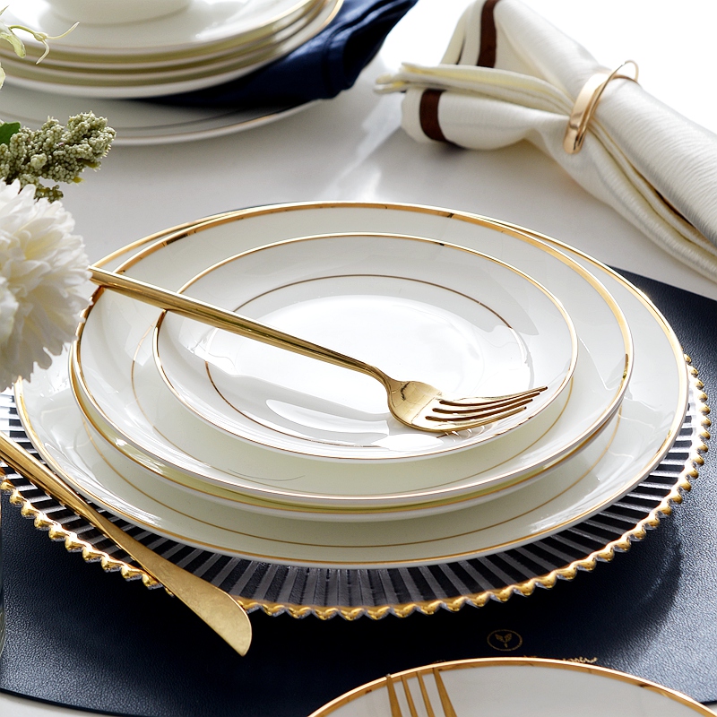 牛排家用网红创意套装金边骨瓷