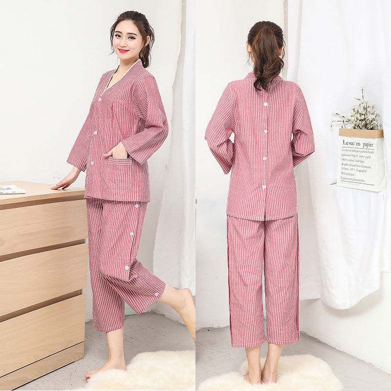 男女艾灸服纯棉前后开艾灸衣理疗服拔罐养生服按摩服背开全棉