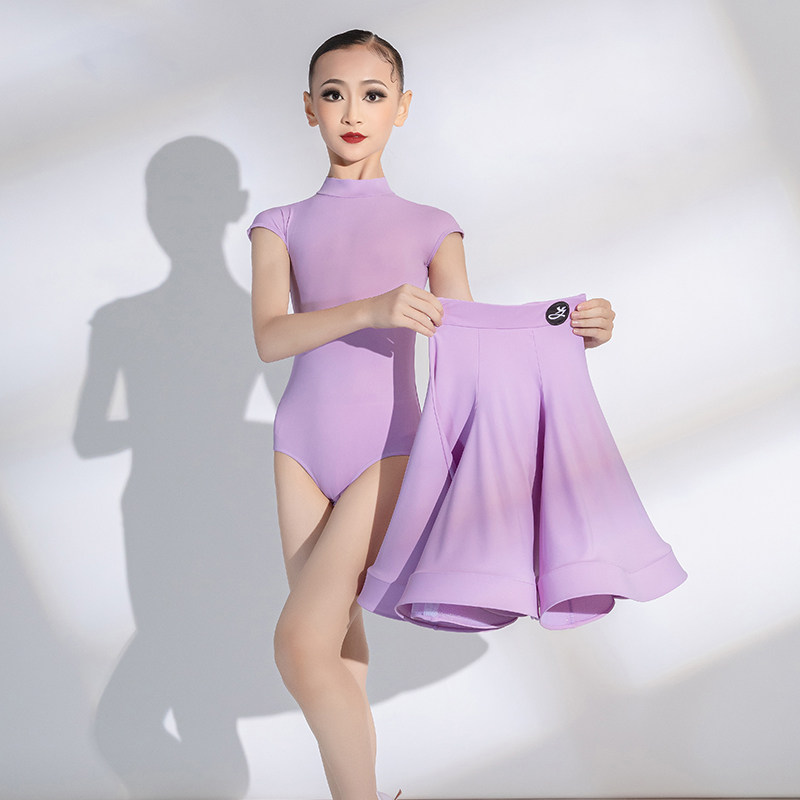 2026新款拉丁舞服女童短袖夏季专业比赛服儿童舞蹈服规定服练功服
