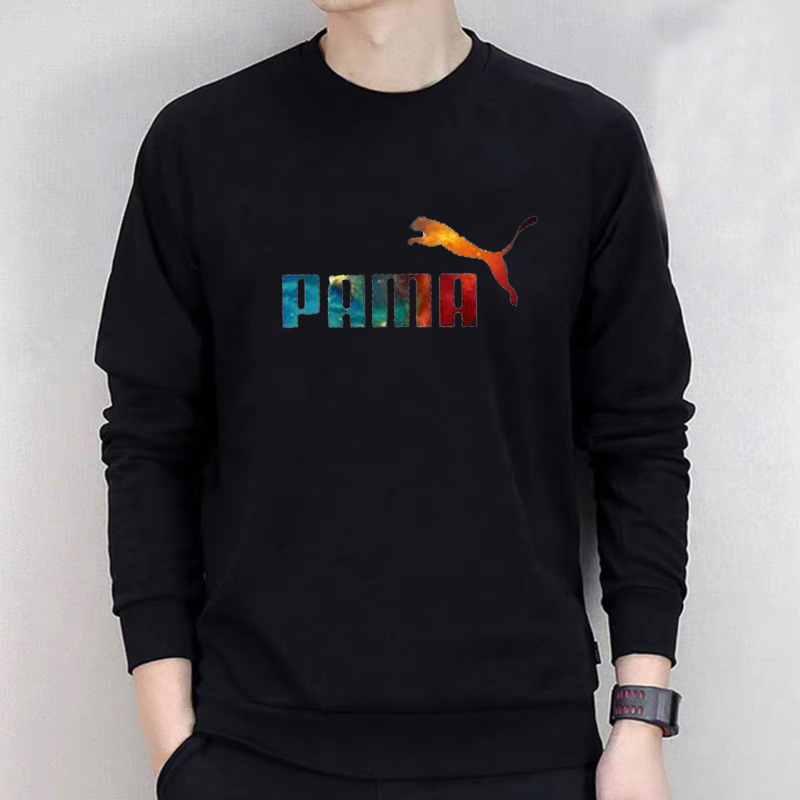 重磅长袖T恤2025秋冬新款时尚运动服简约圆领打底衫舒适加绒卫衣