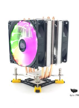 冰深4铜热管1700X799201155CPU散热器风扇螺丝安装双路服务器主板