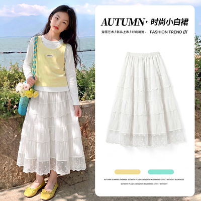 女童连衣裙夏季短袖套装儿童2026新款春秋多巴胺大童女孩公主裙子 — 4
