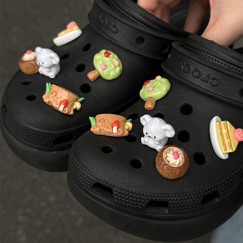 原创搭配动物森林考拉洞洞鞋鞋花DIY卡通鞋扣适配crocs装饰扣