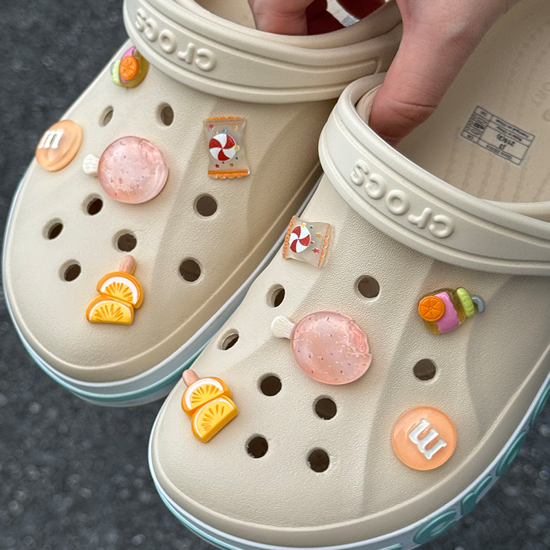 原创搭配清凉冰淇淋汽水洞洞鞋鞋花夏日适配crocs装饰扣