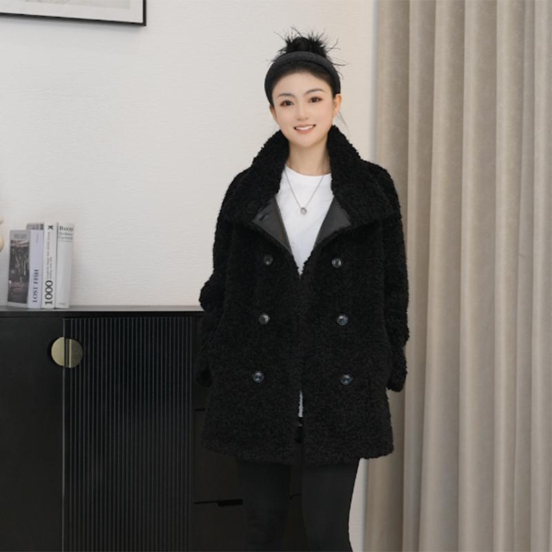 仿羊羔毛外套女冬季2025新款