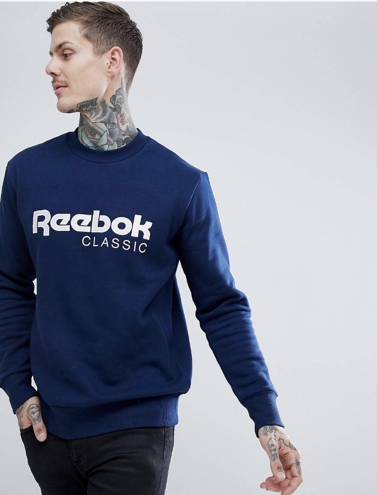 英国锐步reebok18新款百搭简约时尚欧美休闲宽松圆领卫衣男春秋
