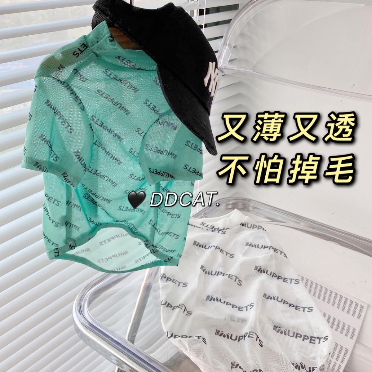 夏天季宠物小狗狗猫咪衣服网眼防晒网防掉毛博美比熊猫猫衣服薄款